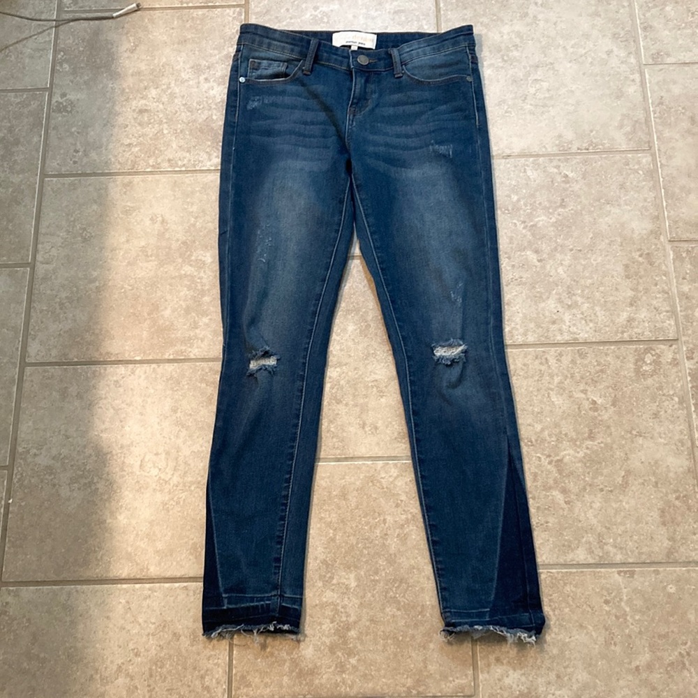 Cafe denim dark wash skinny jeans
